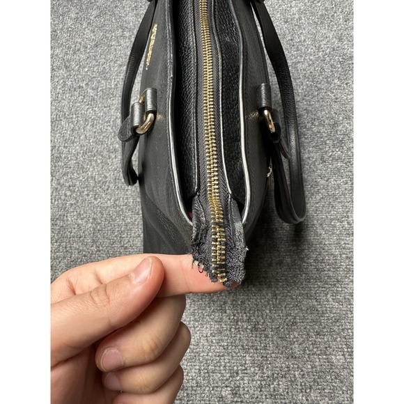 Womens Leather Coach Black Shoulder Tote Handbag, Size One Size - Picture 9 of 11